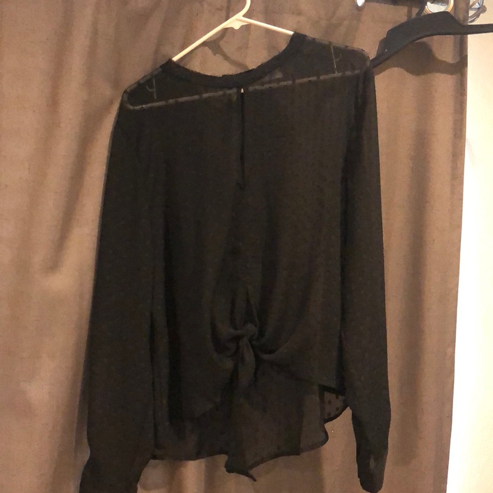 Black blouse with a open back! New with tags